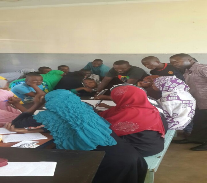 New community health workers in Kwale County discussing during an  interactive training session