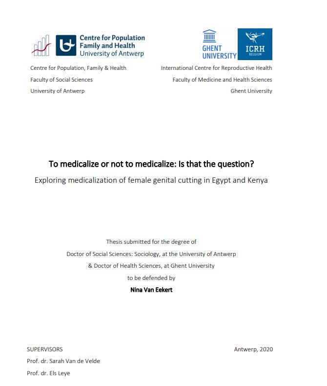 Publieke PhD verdediging Nina Van Eekert