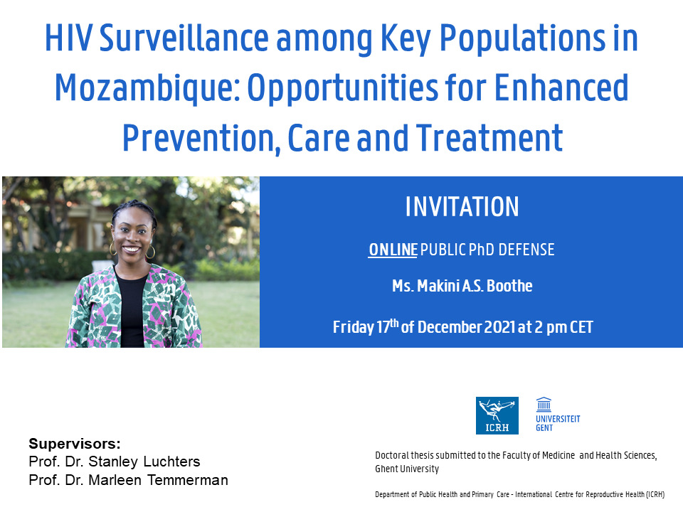 Public PhD defense Makini A S Boothe December 17th 2 PM